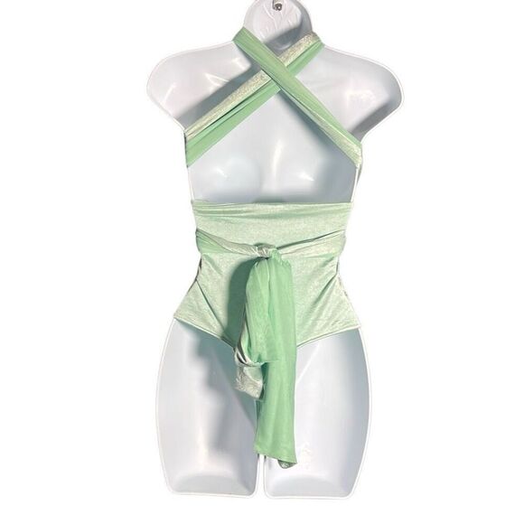 Free People Intimately Sky Mist Green / Mint Green 100 Ways Wrap Bodysuit - Size - Picture 9 of 16